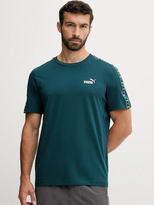 PUMA Ess Tape T-shirt Green Terrain Purple