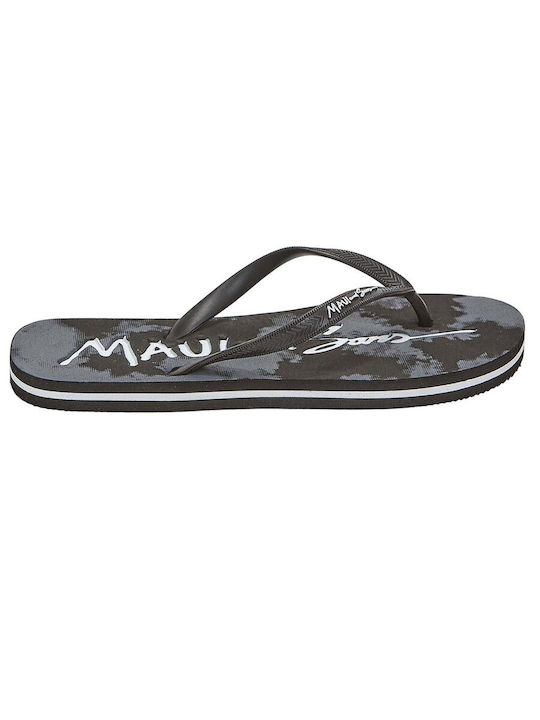 Maui & Sons Bliz Flip Flops in Black Colour
