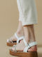 Γυναικεία Σανδάλια Flatforms Λευκά