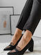 Suede Pointed Toe Black Heels Animal Print