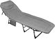 Klappbett mit Matratze 2,5cm Einzel Grau 200x65x29cm