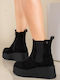 Suede Women's Chelsea Ankle Boots Black