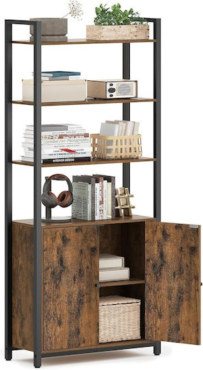 Bibliotecă Black And Brown 24x60x159.5cm