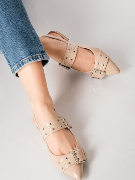 The Shoemart Damen Ballerinas Slingback mit Rie...