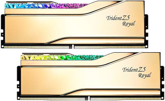 G.Skill Trident Z5 Royal DDR5 32GB RAM με 2x16GB Modules και Ταχύτητα 7200 για Desktop