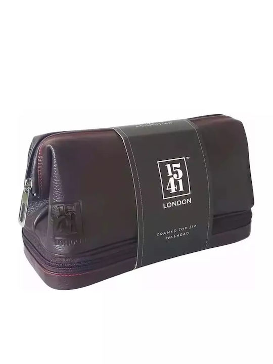 1541 London Neseser De Călătorie Cu Fermoar Maro Închis Lb06 1541 London Neseser De Călătorie Cu Fermoar Maro Închis Lb06