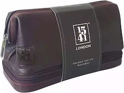 1541 London Neseser De Călătorie Cu Fermoar Maro Închis Lb06 1541 London Neseser De Călătorie Cu Fermoar Maro Închis Lb06