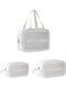 Set Neseser Transparent 3 Bucăți Alb