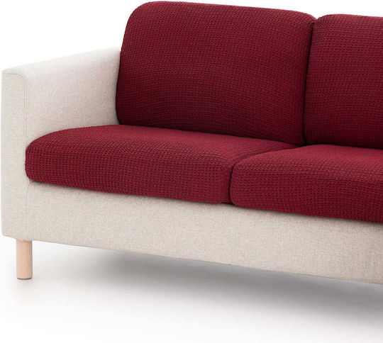 Sofazip Elastische Abdeckung für Dreisitziges Sofa Red 185εκ. 1Stück SZCUSHROS