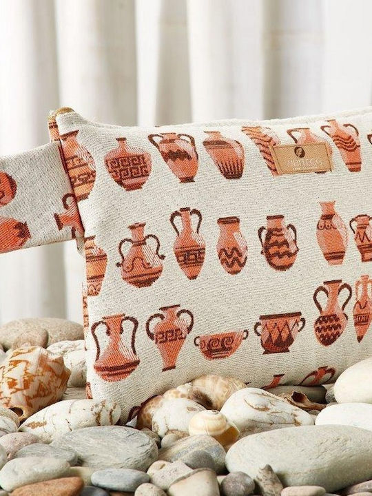 Set Toiletry Bag in Beige color 31cm