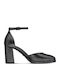 Pumps mit Riemchen & hoher Absatz Pewter Glam