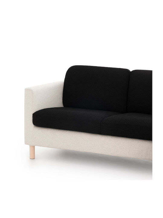 Sofazip Husă Elastică Canapea cu două locuri Negru 95εκ. 1buc SZCUSHNEGRU