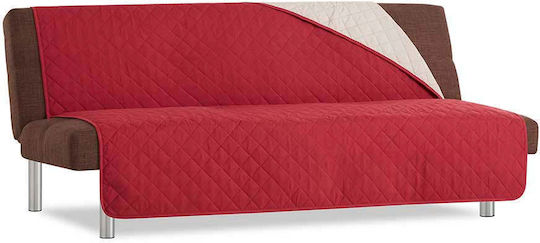 Sofazip Husă Elastică Canapea cu două locuri Red - Beige 140εκ. 1buc SZMATFBREDBEJ