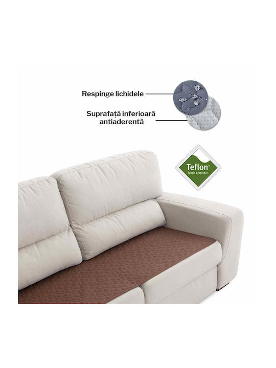 Sofazip Topper Водоустойчив Еластичен Калъф За 3-местен диван Brown 90x160см 1бр SZTOPMARO