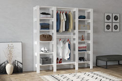 Aithrio Rack Pentru Îmbrăcăminte Din Lemn Alb 161.4x38cm Aithrio Rack Pentru Îmbrăcăminte Din Lemn Alb 161.4x38cm