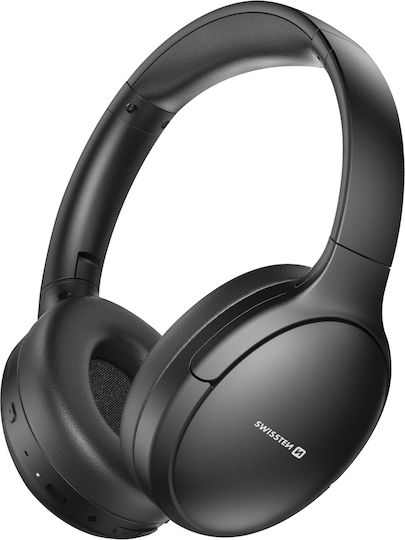 Swissten 54400221 Ασύρματα / Ενσύρματα Over Ear Ακουστικά με 2 ώρες Λειτουργίας Μαύρα