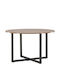 Dallas 4897 Round Table Dining Room Wooden Walnut, Black 75x75cm
