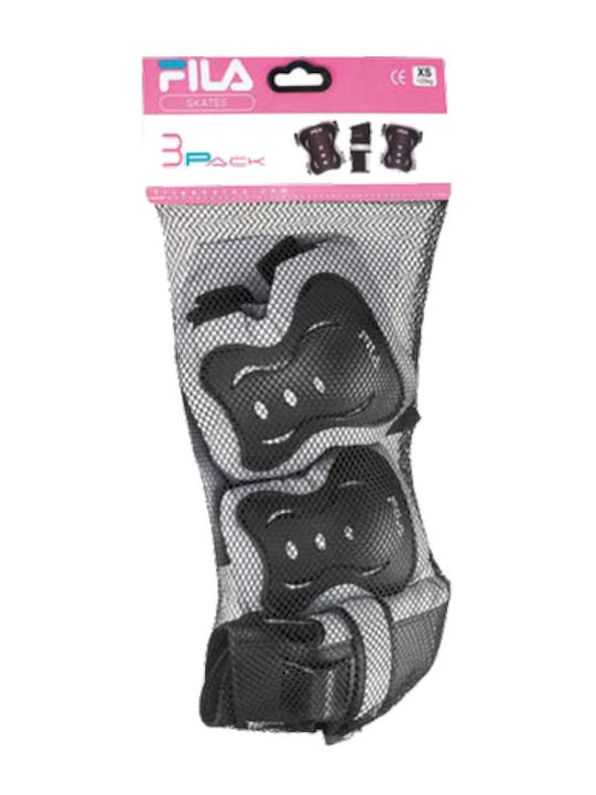 FILA Kinder Knieschützer für Rollers Schwarz