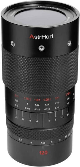 AstrHori Cadru complet Obiectiv Foto 120mm F2.8 Macro / Teleobiectiv pentru Montura Canon EF Black