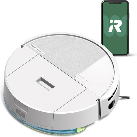 iRobot Roomba Combo 205 DustCompactor Robot Vacuum Cleaner with Laser Mapping and 2000Pa Suction Power White