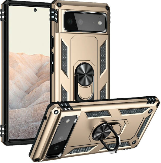 Magnetic Back Cover Silicon Magnetic Auriu (Google Pixel 6)