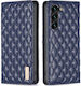 Binfen Diamond Lattice Back Cover Magnetic Blue Galaxy S23+