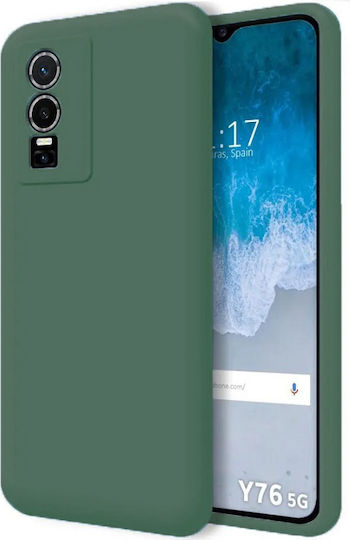 Umschlag Rückseite Silikon Grün (Vivo Y76 5G / Y76s / Y74s)