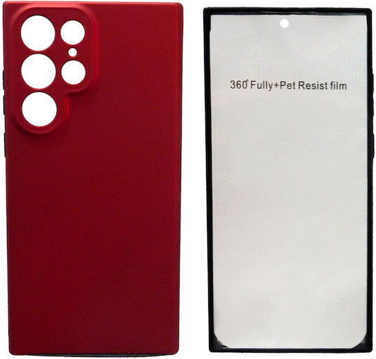 360 Full Cover Σιλικόνης Κόκκινο (Galaxy Note 10+Realme 10 Pro Plus)