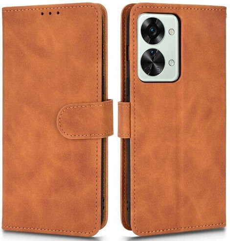 Halterung Brieftasche Synthetisches Leder Braun (OnePlus Nord 2T)
