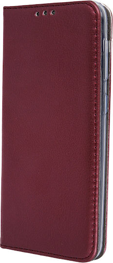 Smart Magnetic Back Cover Synthetic Leather Magnetic Burgundy (Oppo Find X5 Pro)