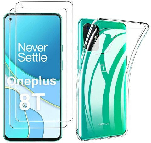 Silikon Hülle Tpu + Gehärtetes Glas OnePlus 8T Transparente