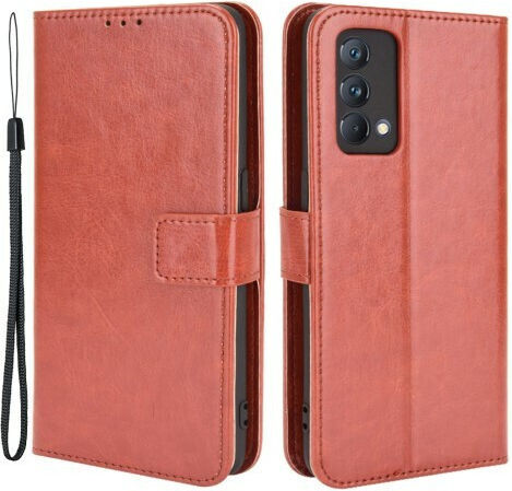 Support Base Wallet Synthetic Leather Brown (Realme GT Master)