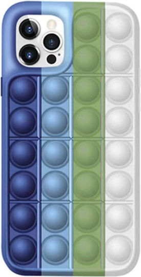 Blue-light Blue-green-cream Задна корица Силикон Многоцветен (iPhone 11 Pro Max)