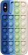 Blue-light Blue-green-cream Back Cover Silicon Multicolor (iPhone 4/4s)