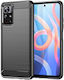 Carbon Fiber Brushed Back Cover Silicon Negru (Poco M4 5G)