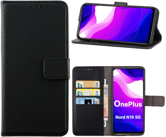 Wallet Δερμάτινο Μαύρο (OnePlus Nord N10)