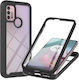 360 Full Protection Acrylic Case Screen Protection Motorola Moto G30 Moto G10 Black