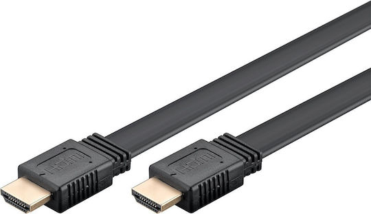 Goobay HDMI 2.1 Ultra High Speed 48Gbps 4K 120Hz HDR VRR Flat Cable HDMI male - HDMI male 3m Μαύρο