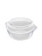 Viosarp Glass Round Heat-Resistant Cookware with Lid 26x22x12cm