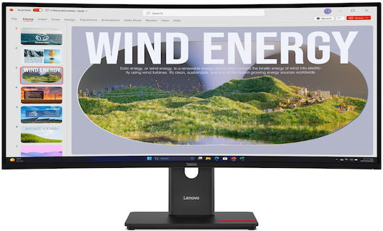 Lenovo T34WD-40 Ultrawide IPS Monitor 34" QHD 3440x1440 with Response Time 6ms GTG