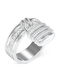 Guess Ring with Stones made of Steel