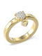 Guess Ring with Stones made of Steel Gold Plated