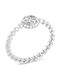 Guess Damen Ring mit Perlen aus Stahl