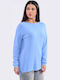 Damen Pullover Light Blue