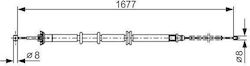 Въже на ръчната спирачка Citroen Nemo Van Aa_ Peugeot T Bipper 1,4 Hdi 08 Le Bipper Tepee-Fiat Fiorino Van 225_ Qubo 225 321467-403