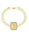 Guess Men's Gold Plated Steel Bracelet 21cm