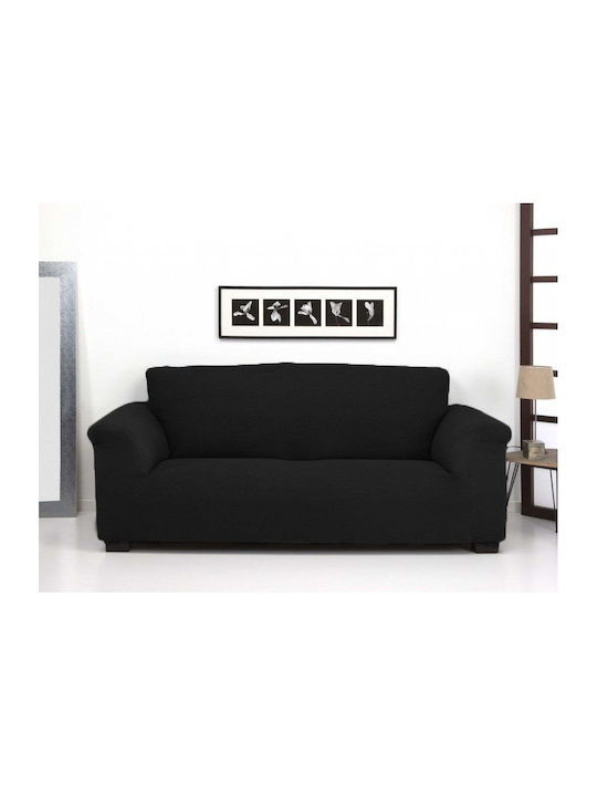 Sofazip Еластичен Калъф За 3-местен диван Черно 230εκ. 1бр SZPTNEGRU