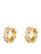 Hoops Earrings Hoops Gold Plated with Stones