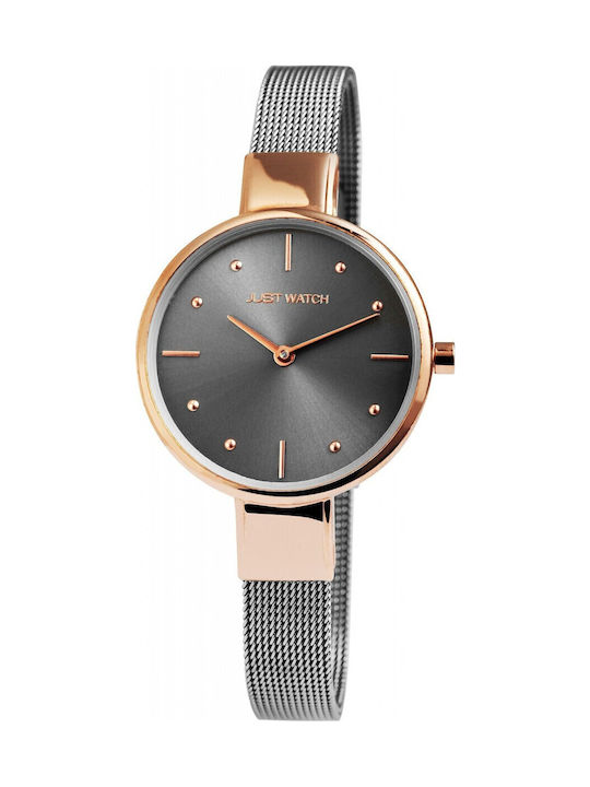 Just Watch Women's Watch with Gray Metal Bracelet