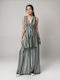 Damen Green Set mit Hoch tailliert Hose mit Gummizug